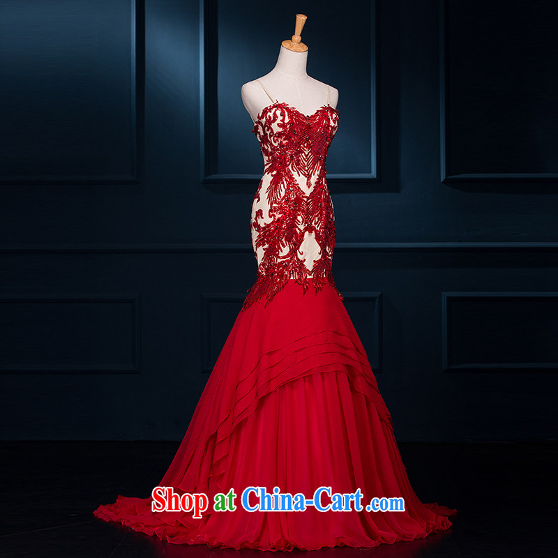 It is not the JUSERE wedding dresses bridal toast service 2015 new banquet dress long dual-shoulder strap with back exposed embroidery Phoenix small-tail 45 high-end custom contact customer service, it is not set, online shopping