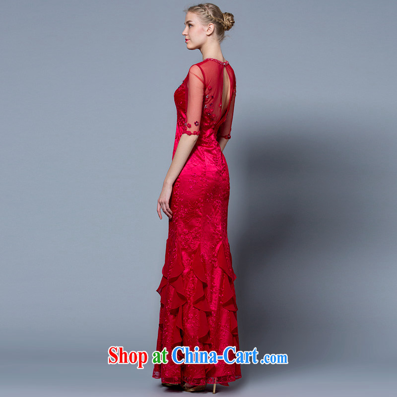 A yarn wedding dresses 2015 new custom package in shoulder cuff bridal toast serving red 30250860 red M code in stock 160 /84 A, a yarn, shopping on the Internet