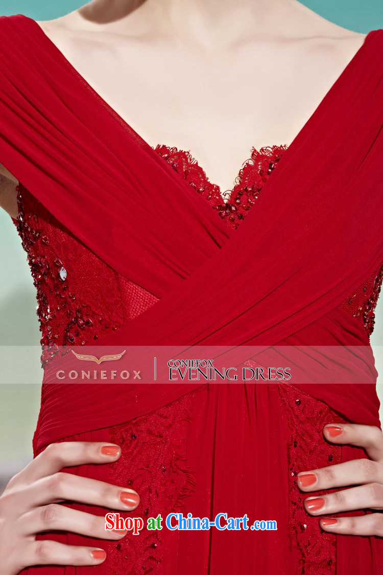 Creative Fox Evening Dress sexy Deep v red bridal wedding dress toast service banquet Evening Dress uniforms bridesmaid dress long dress 58,001 picture color XL pictures, price, brand platters! Elections are good character, the national distribution, so why buy now enjoy more preferential! Health