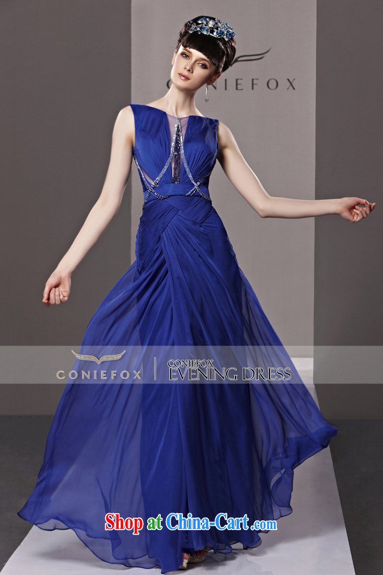 Creative Fox Evening Dress blue bows. Stylish and elegant long bridesmaid dress dress in Europe banquet evening dress dress annual meeting presided over 81,328 dresses picture color L pictures, price, brand platters! Elections are good character, the national distribution, so why buy now enjoy more preferential! Health