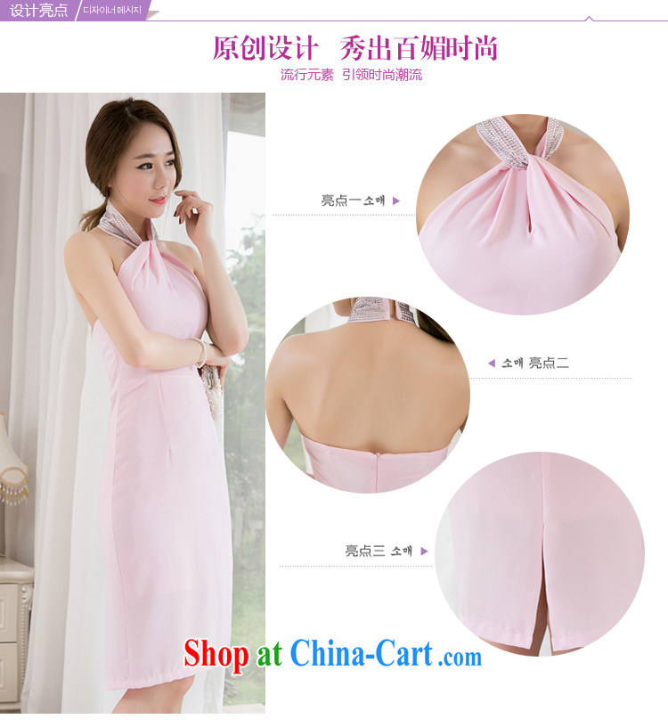 Diane Yi Library 2015 summer new Korean style beauty female OL sexy mount also dresses package and dress long skirt pink S pictures, price, brand platters! Elections are good character, the national distribution, so why buy now enjoy more preferential! Health