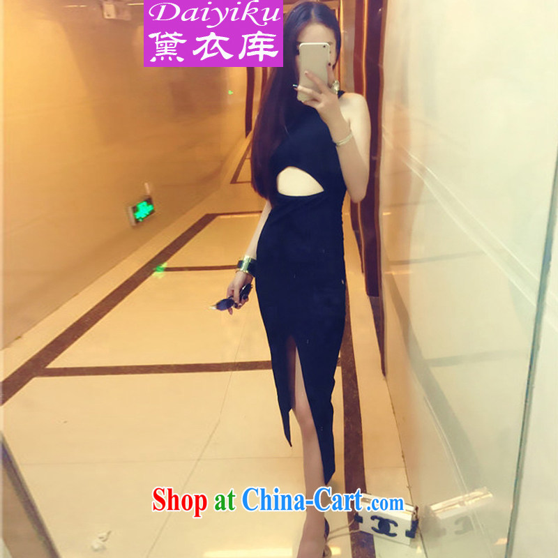Diane Yi Library 2015 sense of the forklift truck back terrace style beauty dresses dresses are black, Diane Yi Library (DAIYIKU), shopping on the Internet
