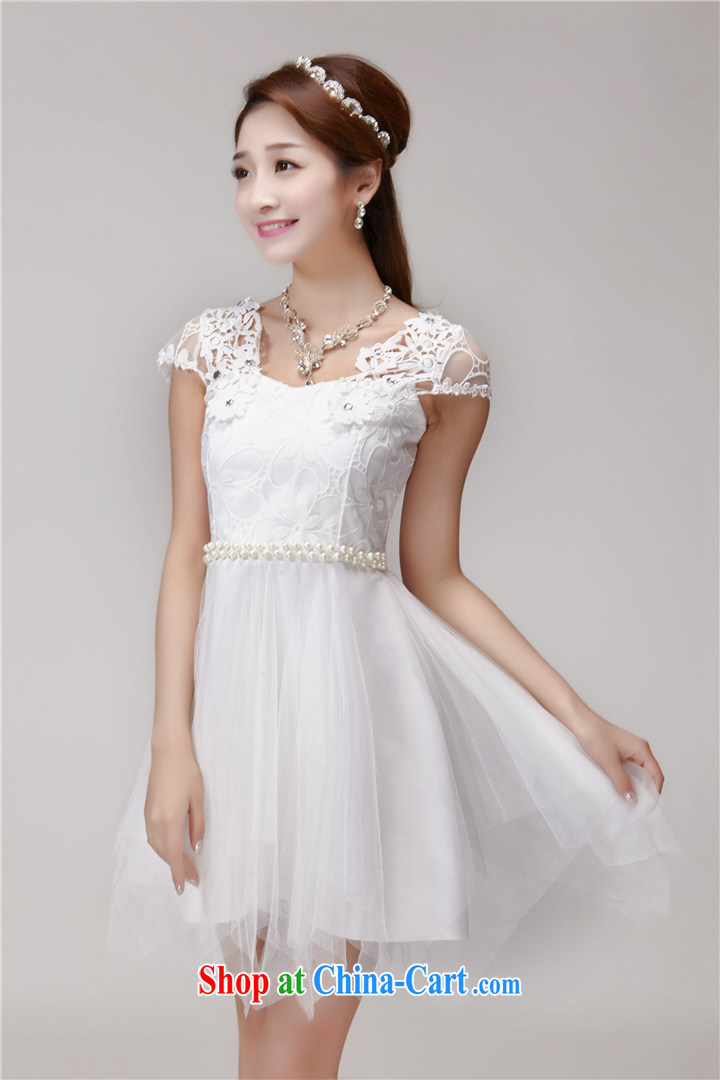 Yu w 2015 summer buds silk yarn name Yuan Princess elasticated waist sweet temperament Princess dress 4042 white L pictures, price, brand platters! Elections are good character, the national distribution, so why buy now enjoy more preferential! Health