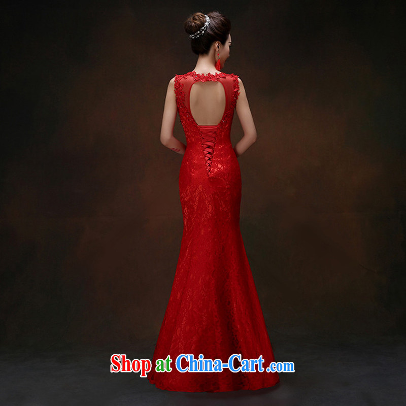 Snow Lotus wedding dresses bridal toast dress stylish bridal red toast serving long, spring and summer lace crowsfoot Sau San tie dress red XXL, snow Po Lin (XUEBAOLIAN), and, on-line shopping
