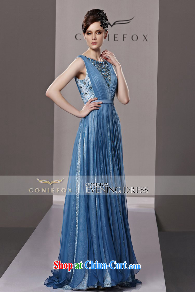 Creative Fox dress banquet blue long-tail dress wedding dresses new toast clothing luxury parquet drill evening dress dress dress 81,321 picture color M pictures, price, brand platters! Elections are good character, the national distribution, so why buy now enjoy more preferential! Health