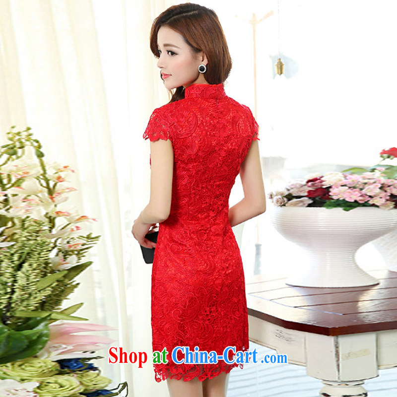 Kam Ming Yin Yue 7 2015 new short red marriages wedding dresses serving toast bridesmaid clothing dress red XL, Kam-ming 7 Yin Yue, shopping on the Internet