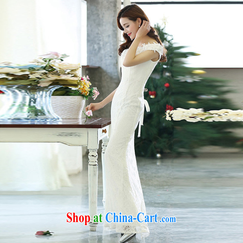 Kam Ming Yin Yue 7 summer 2015 new, only the US sexy wedding dresses serving toast dress banquet service, your shoulders white XL, Kam-ming 7 Yin Yue, shopping on the Internet