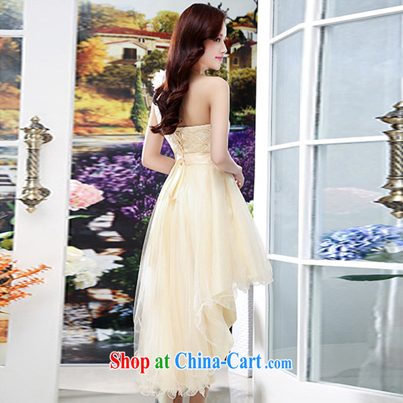 Kam Ming Yin Yue 7 summer 2015 new marriages wedding dresses serving toast bridesmaid dress uniform dress, apricot S, Kam-ming 7 Yin Yue, shopping on the Internet