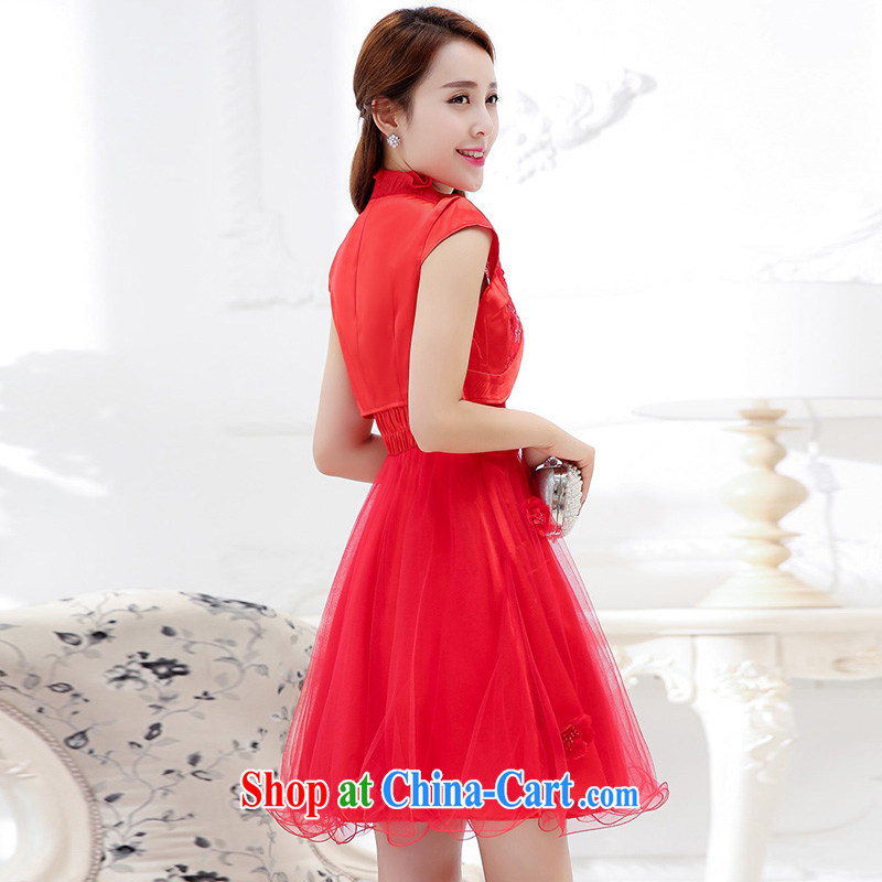 Kam Ming Yin Yue 7 summer 2015 new marriages wedding dresses serving toast bridesmaid dress uniform dress, red L, Kam-ming 7 Yin Yue, shopping on the Internet