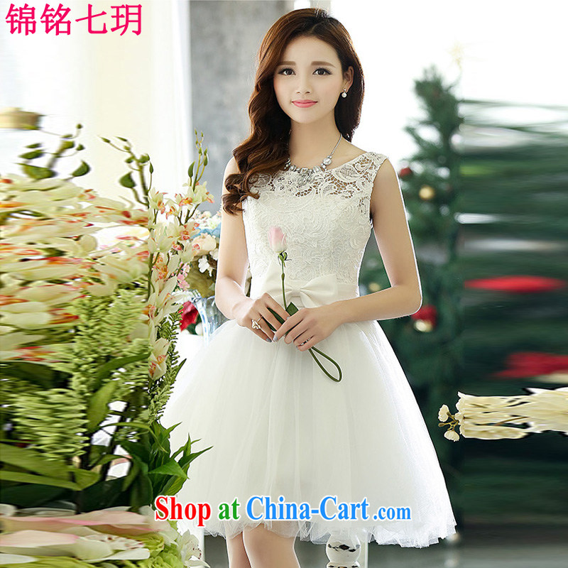 Kam Ming Yin Yue 7 summer 2015 new only the US wedding dresses serving toast dress banquet service, short white XL