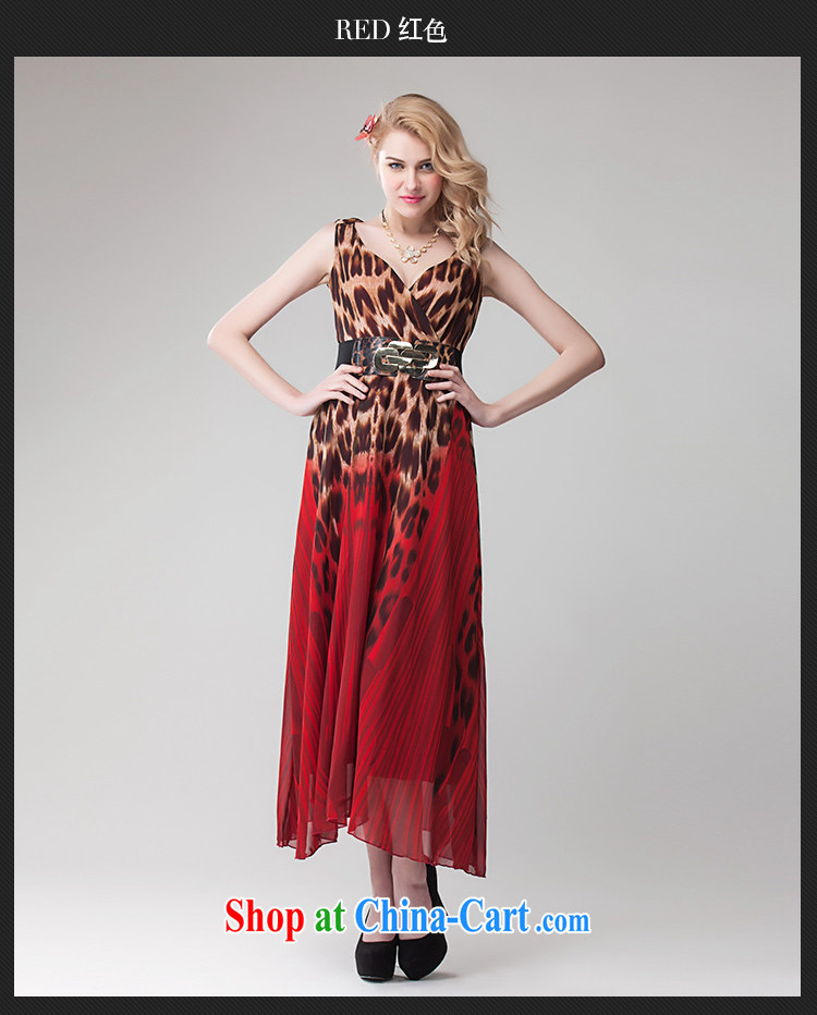 The Newmont, 8393 #2015 Europe spring and summer new Leopard gradient sexy dress skirt the long skirt red L pictures, price, brand platters! Elections are good character, the national distribution, so why buy now enjoy more preferential! Health