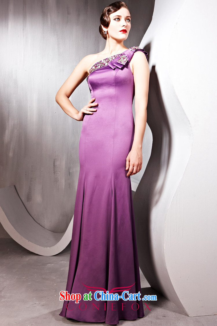 Creative Fox dress single shoulder elegant long evening dress banquet beauty evening dress uniform toast the annual dress with dress 56,566 purple M pictures, price, brand platters! Elections are good character, the national distribution, so why buy now enjoy more preferential! Health