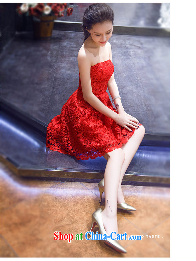 Love Life Korean summer 2015 new retro water-soluble lace bare chest short shaggy dresses red bridal toast clothing red S pictures, price, brand platters! Elections are good character, the national distribution, so why buy now enjoy more preferential! Health