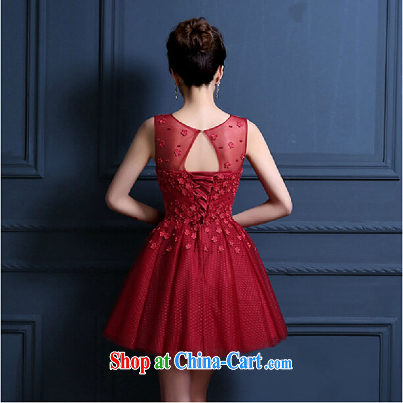 New, small wedding dresses 2015 spring bridal toast serving marriage bridesmaid clothing short dresses banquet dress summer female dark red tailored contact customer service, plain bamboo love yarn, shopping on the Internet