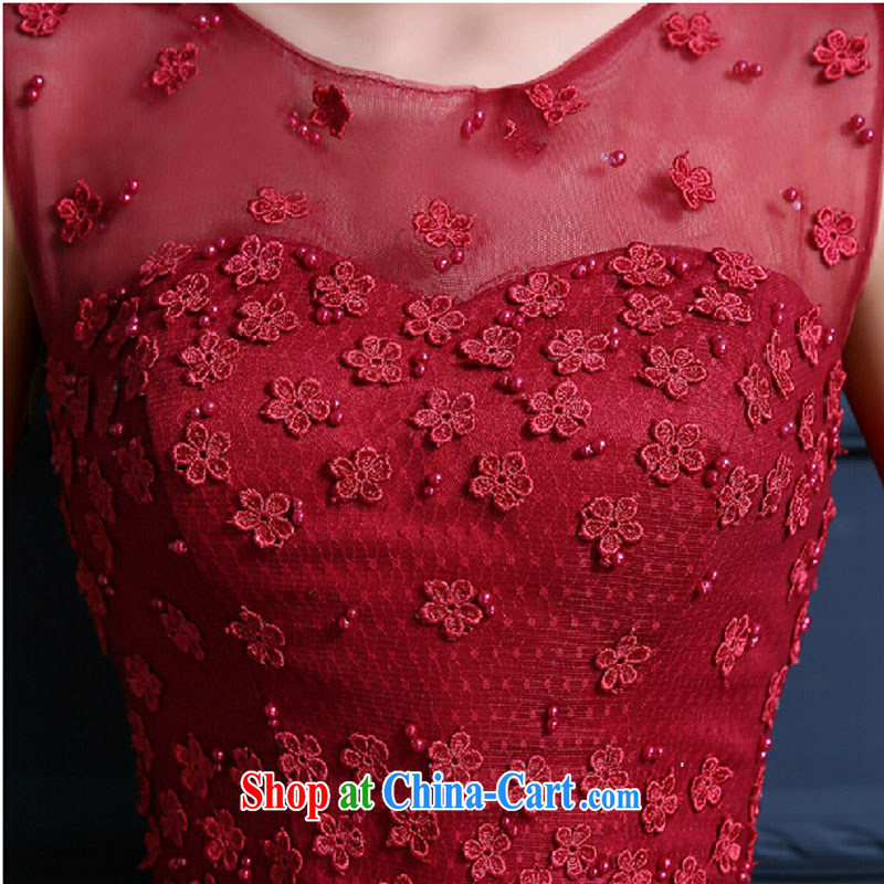 New, small wedding dresses 2015 spring bridal toast serving marriage bridesmaid clothing short dresses banquet dress summer female dark red tailored contact customer service, plain bamboo love yarn, shopping on the Internet
