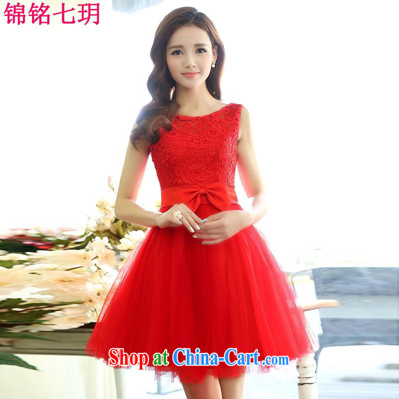 Kam Ming Yin Yue 7 summer 2015 new only the US wedding dresses serving toast dress banquet service, short red XL