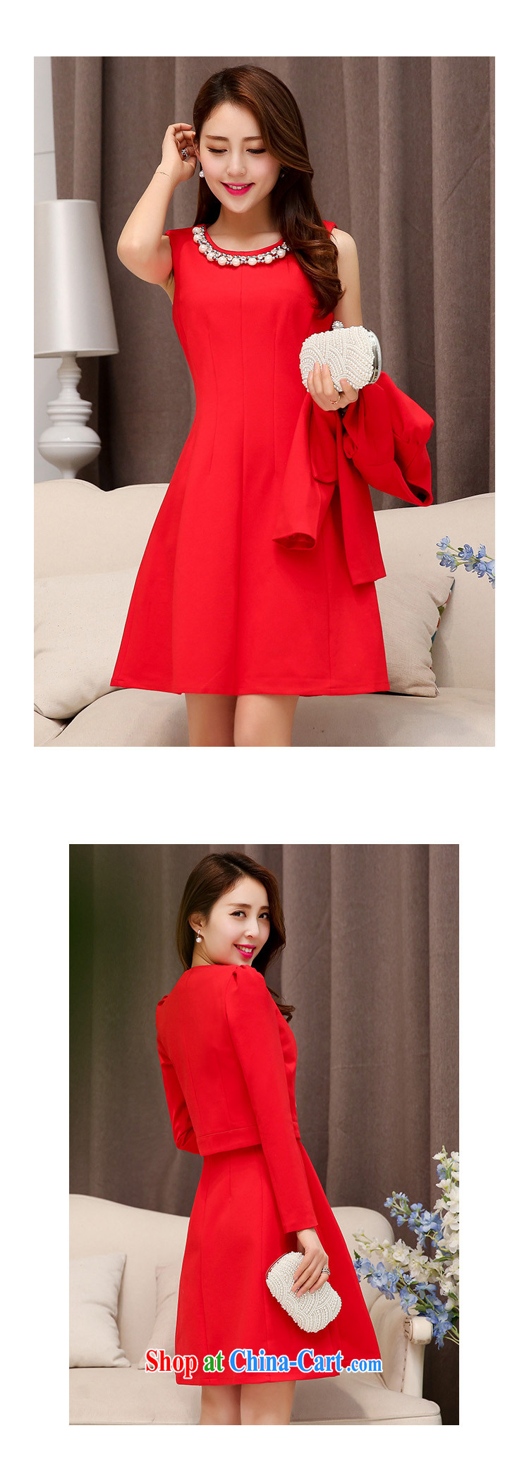 Kam Ming Yin Yue 7 summer 2015 new marriages wedding dresses serving toast bridesmaid dress uniform dress, two-piece red L pictures, price, brand platters! Elections are good character, the national distribution, so why buy now enjoy more preferential! Health