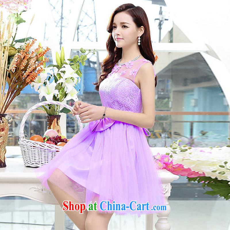 Kam Ming Yin Yue 7 summer 2015 new, only the US wedding dresses serving toast dress banquet service, short purple L, Kam-ming 7 Yin Yue, shopping on the Internet