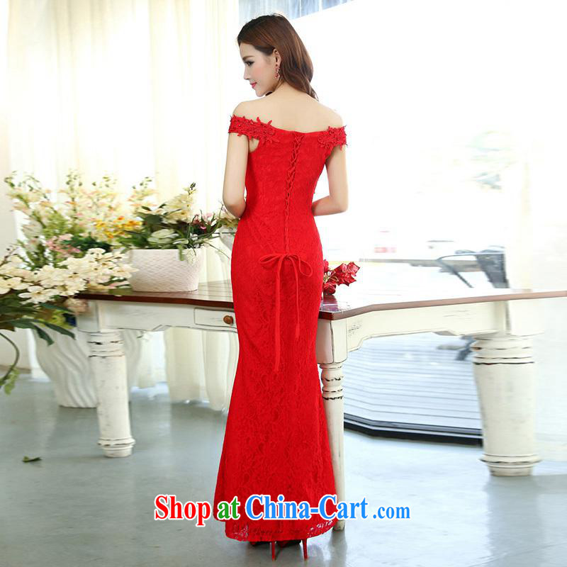 Kam Ming Yin Yue 7 summer 2015 new, only the US sexy wedding dresses serving toast dress banquet service, your shoulders red XL, Kam-ming 7 Yin Yue, shopping on the Internet