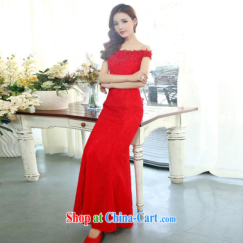 Kam Ming Yin Yue 7 summer 2015 new, only the US sexy wedding dresses serving toast dress banquet service, your shoulders red XL, Kam-ming 7 Yin Yue, shopping on the Internet