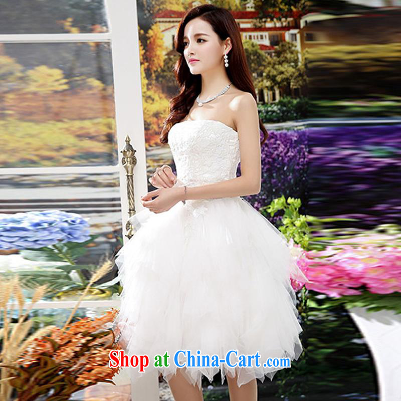 Kam Ming Yin Yue 7 summer 2015 new marriages wedding dresses serving toast bridesmaid dress uniform dress, short white XL, Kam-ming 7 Yin Yue, shopping on the Internet