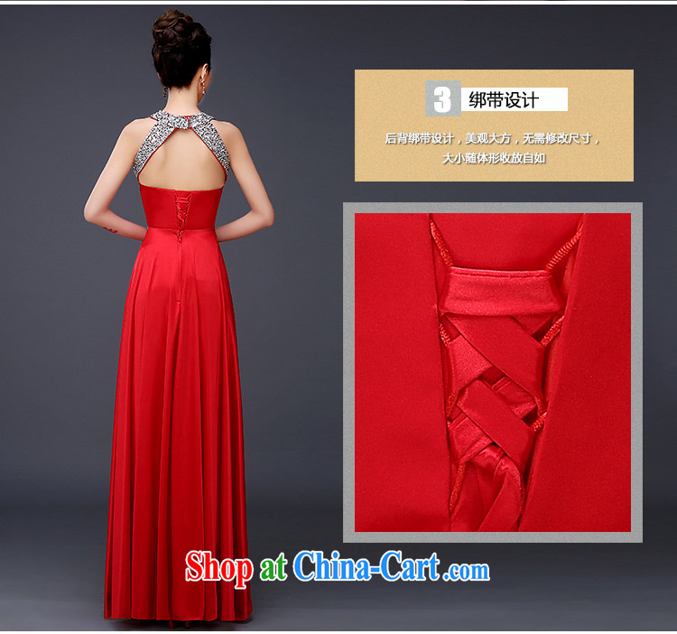 Pure bamboo love yarn upscale dress new dress bridal gown bridesmaid dress embroidered Pearl bare back high gown stage with deep red M pictures, price, brand platters! Elections are good character, the national distribution, so why buy now enjoy more preferential! Health