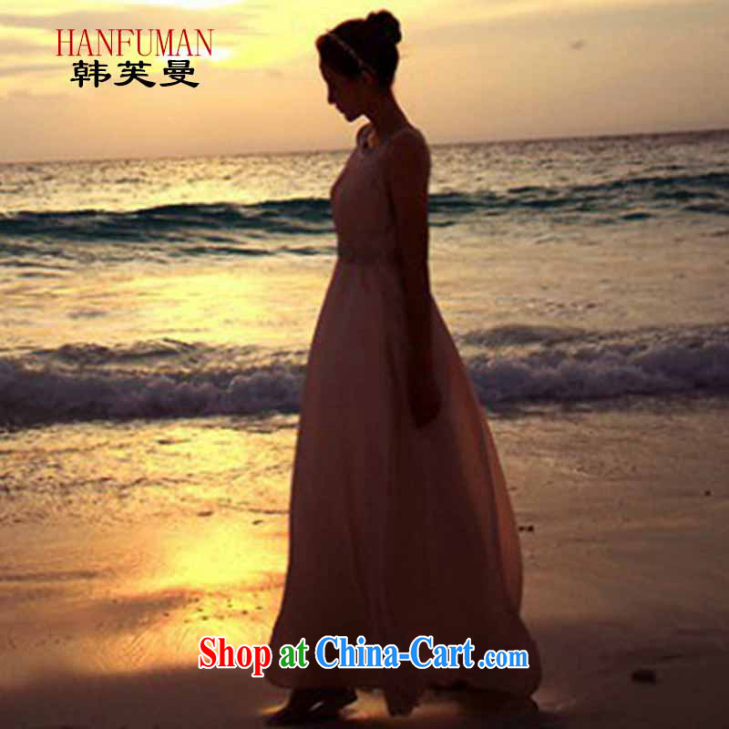 Korea could Cayman 2015 manually staple-ju-hem the waist style snow woven dresses long skirt skirt dresses bridesmaid dress pink L, Korea could Cayman (HEFOLLMON), online shopping