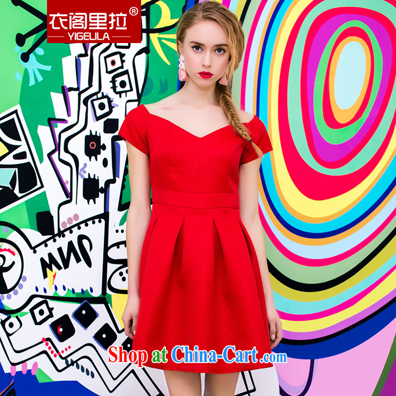 Yi Ge lire stylish beauty red bride toast with serving the doors small banquet dress dresses red 61,024 L, Yi Ge lire (YIGELILA), shopping on the Internet