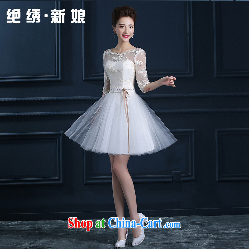 bridesmaid dresses summer 2015 new dual-shoulder larger graphics thin banquet bridal wedding banquet dress champagne color in the cuff is not returned.