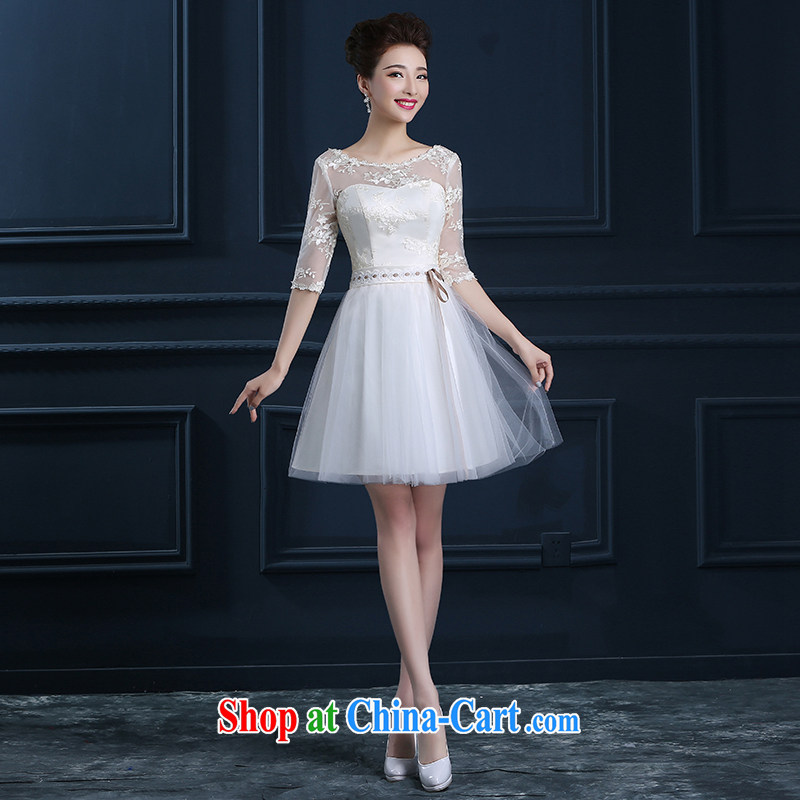 bridesmaid dresses summer 2015 new dual-shoulder the code graphics thin banquet bridal wedding banquet dress champagne color in the cuff is not final, is by no means a bride, shopping on the Internet