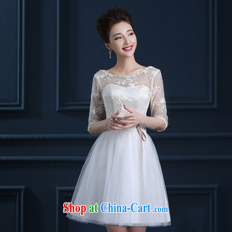 bridesmaid dresses summer 2015 new dual-shoulder the code graphics thin banquet bridal wedding banquet dress champagne color in the cuff is not final, is by no means a bride, shopping on the Internet
