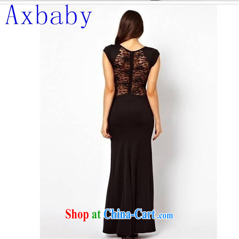 Axbaby 2015 Summer in Europe video thin sexy language empty the forklift truck dresses behind lace skirt night dress 8018 red XXL, love Yan Babe (Axbaby), online shopping