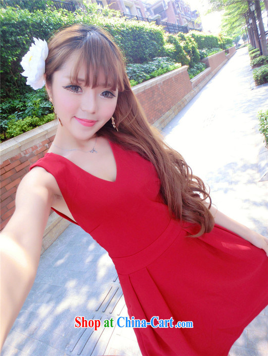 Oh, Lilian summer 2015 new stylish aura sense of dress straps sexy back exposed deep V collar bow tie dress dresses 6055 red pictures, price, brand platters! Elections are good character, the national distribution, so why buy now enjoy more preferential! Health