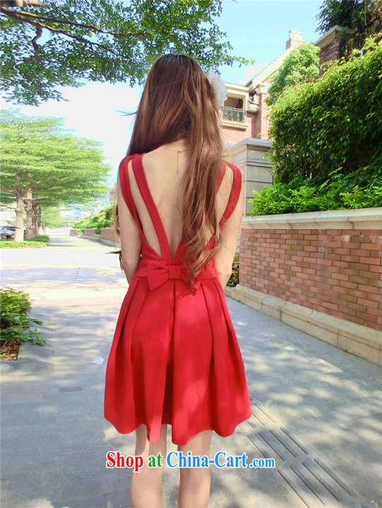 Oh, Lilian summer 2015 new stylish aura sense of dress straps sexy back exposed deep V collar bow tie dress dresses 6055 red pictures, price, brand platters! Elections are good character, the national distribution, so why buy now enjoy more preferential! Health