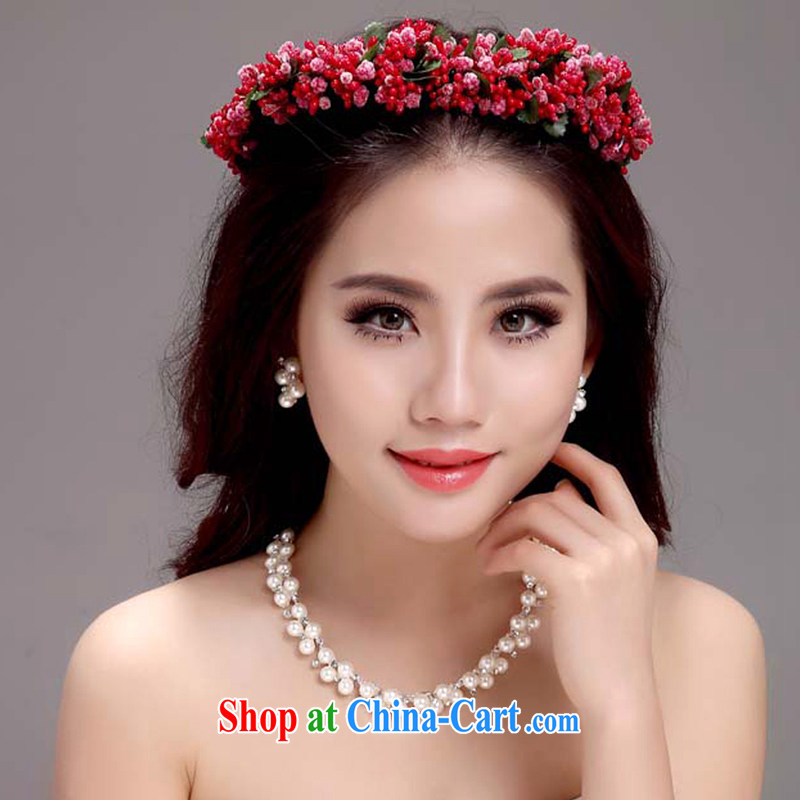 Ferrara Korean-style necklace earrings crown and trim rings to link 2015 bridal jewelry set of 5 wedding jewelry wedding wedding accessories and ornaments, pull-down wedding (FELALA), online shopping