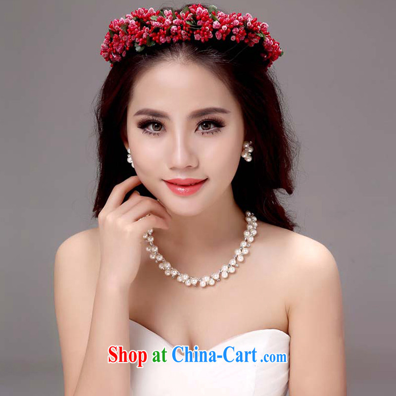 Ferrara Korean-style necklace earrings crown and trim rings to link 2015 bridal jewelry set of 5 wedding jewelry wedding wedding accessories and ornaments, pull-down wedding (FELALA), online shopping