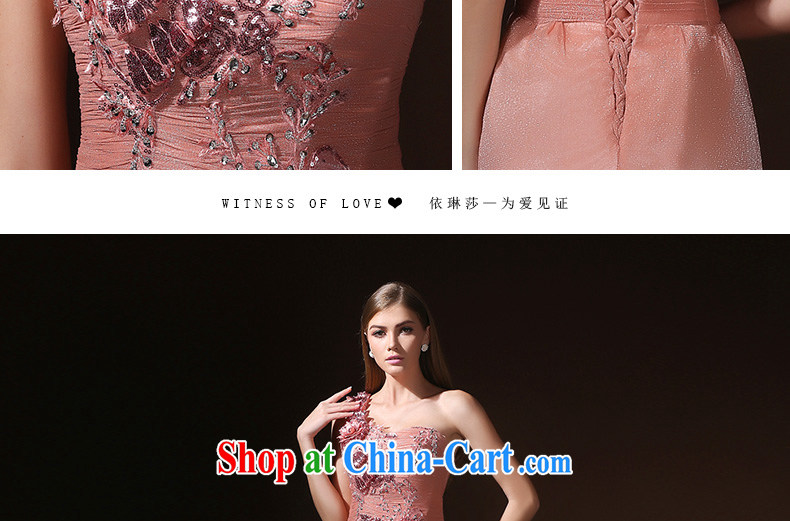 According to Lin Sha Evening Dress 2015 new bride wedding dress toast service banquet red stylish single shoulder dress long female pink XL pictures, price, brand platters! Elections are good character, the national distribution, so why buy now enjoy more preferential! Health