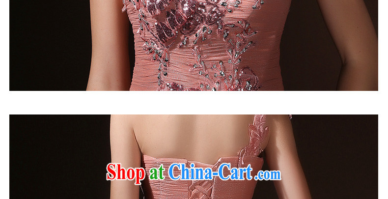 According to Lin Sha Evening Dress 2015 new bride wedding dress toast service banquet red stylish single shoulder dress long female pink XL pictures, price, brand platters! Elections are good character, the national distribution, so why buy now enjoy more preferential! Health