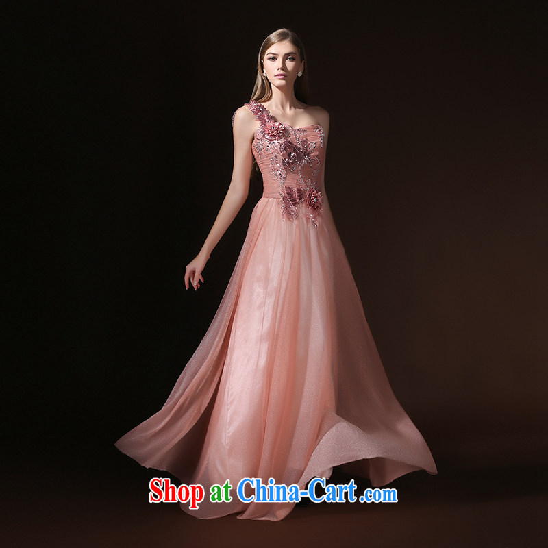 According to Lin Sha Evening Dress 2015 new bride wedding dress toast service banquet red stylish single shoulder dress for women pink XL, according to Lin, Elizabeth, and shopping on the Internet