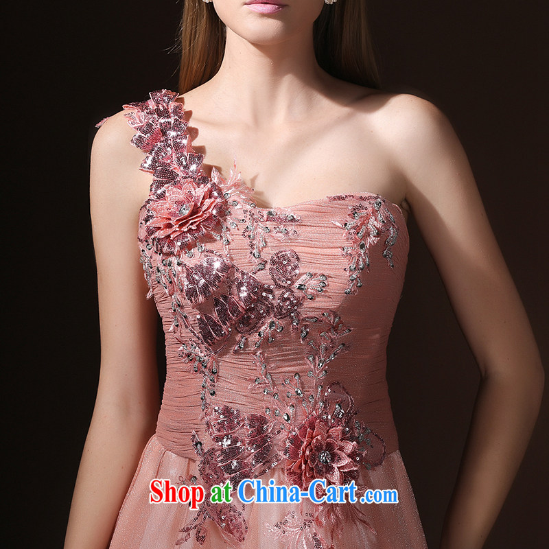 According to Lin Sha Evening Dress 2015 new bride wedding dress toast service banquet red stylish single shoulder dress for women pink XL, according to Lin, Elizabeth, and shopping on the Internet