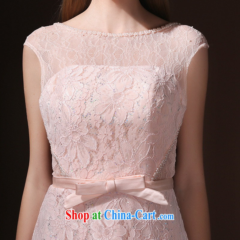 According to Lin Sa 2015 new toast Service Bridal wedding Evening Dress pink lace evening dress beauty annual summer long female pink XL, according to Lin, Elizabeth, and shopping on the Internet