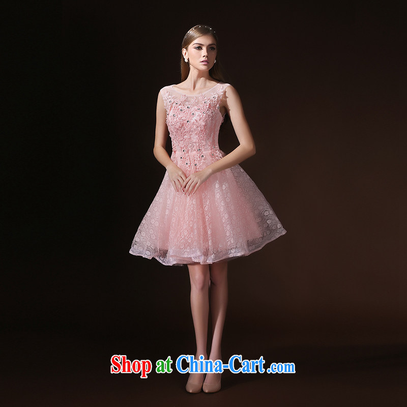 According to Lin Sa 2015 new summer short pink bridesmaid service shaggy dress bridesmaid dresses in evening dress and sisters dress uniform toast girl pink XL, according to Lin, Elizabeth, and shopping on the Internet