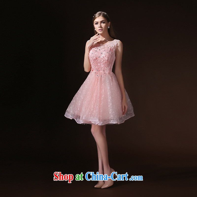 According to Lin Sa 2015 new summer short pink bridesmaid service shaggy dress bridesmaid dresses in evening dress and sisters dress uniform toast girl pink XL, according to Lin, Elizabeth, and shopping on the Internet