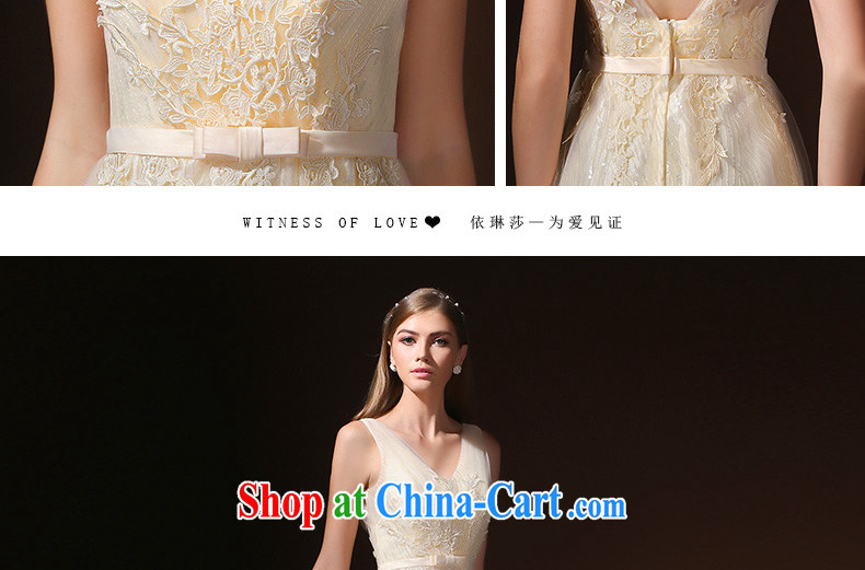 According to Lin Sa 2015 new bridesmaid dresses, long serving toast marriages sister service dress the annual dress skirt champagne color XL pictures, price, brand platters! Elections are good character, the national distribution, so why buy now enjoy more preferential! Health