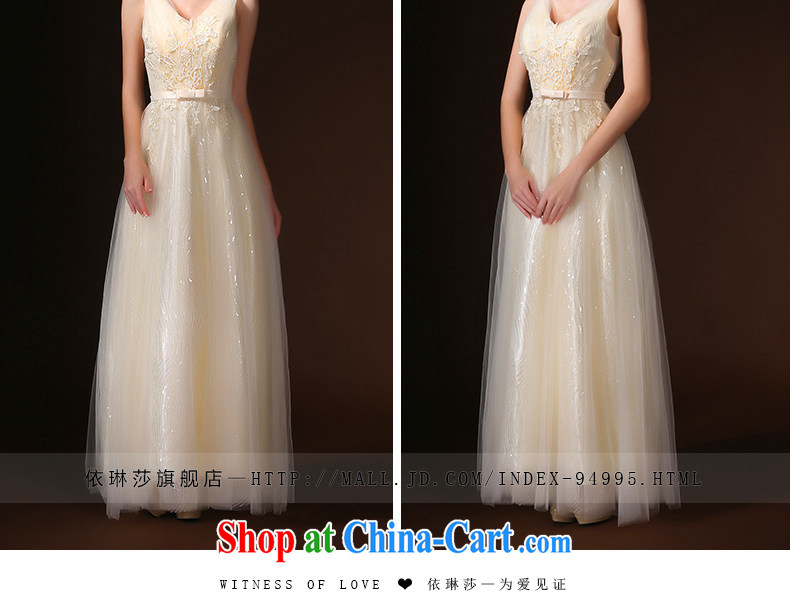 According to Lin Sa 2015 new bridesmaid dresses, long serving toast marriages sister service dress the annual dress skirt champagne color XL pictures, price, brand platters! Elections are good character, the national distribution, so why buy now enjoy more preferential! Health
