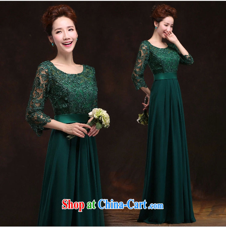 Toast serving long-sleeved bridal Evening Dress long sleek shoulders beauty banquet evening dress bridesmaid service will show the new green S pictures, price, brand platters! Elections are good character, the national distribution, so why buy now enjoy more preferential! Health