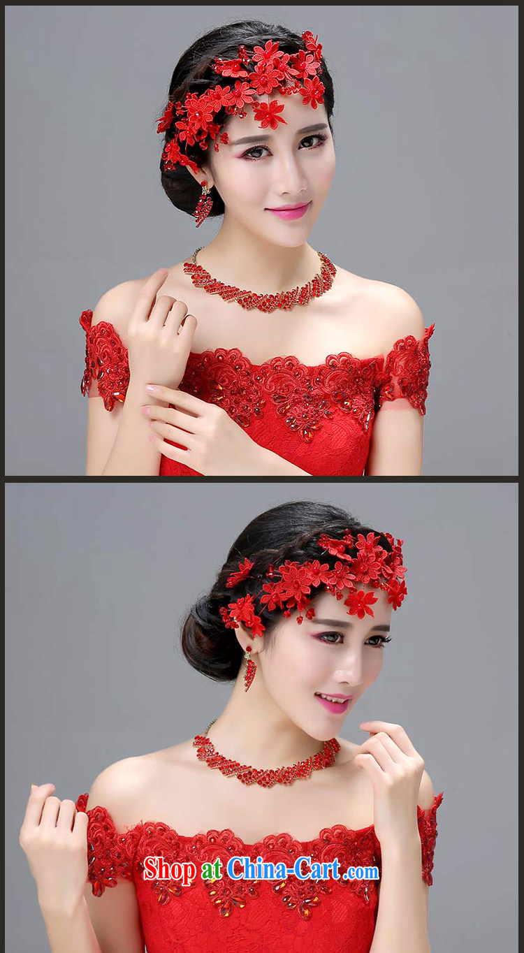 Ferrara red wedding head-dress-trim lace wreath necklace earrings set color and ornaments and take pictures, price, brand platters! Elections are good character, the national distribution, so why buy now enjoy more preferential! Health