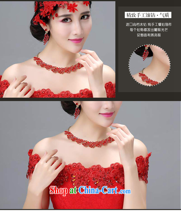 Ferrara red wedding head-dress-trim lace wreath necklace earrings set color and ornaments and take pictures, price, brand platters! Elections are good character, the national distribution, so why buy now enjoy more preferential! Health