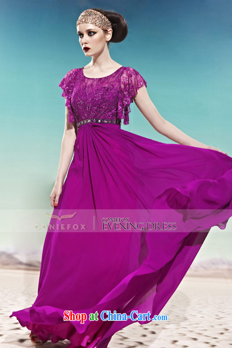 Creative Fox Evening Dress elegant long banquet evening dress lace evening dress purple-waist dress dresses evening dress toast stage dress 56,886 purple XL pictures, price, brand platters! Elections are good character, the national distribution, so why buy now enjoy more preferential! Health