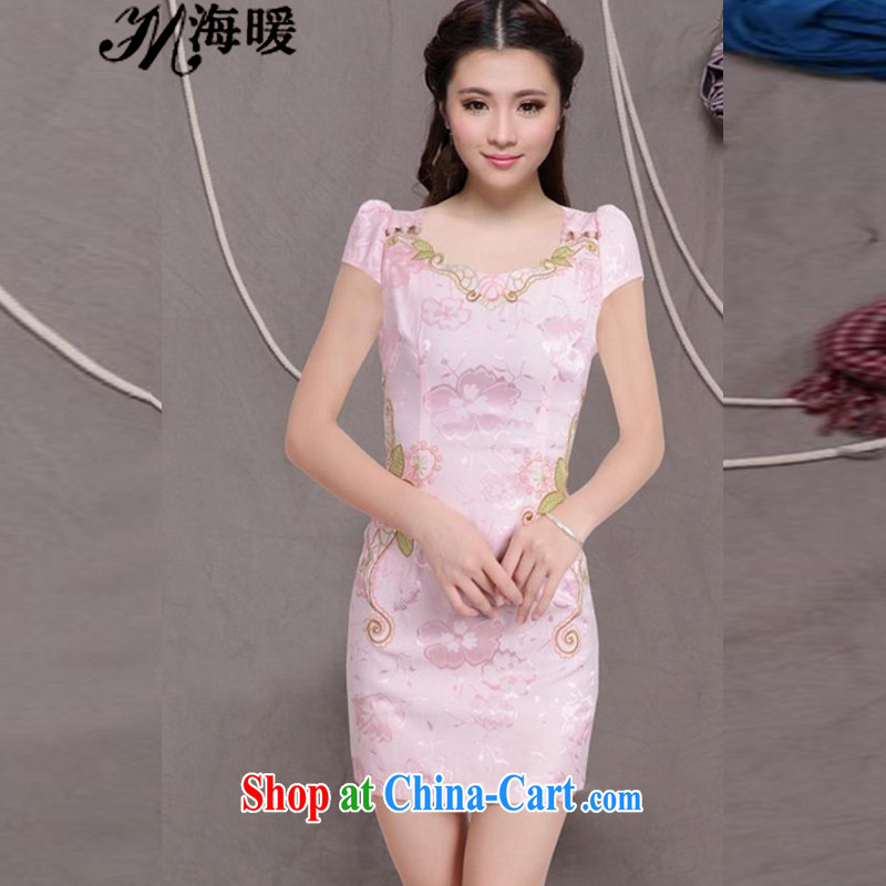 The warm 2015 cheongsam dress is also heart homes (light yellow XL, the warm, shopping on the Internet